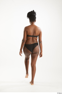 Dina Moses  1 back view underwear walking whole body…